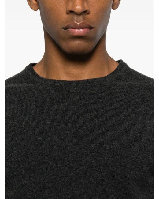 Daniele Fiesoli Black Crew Neck Sweater for men