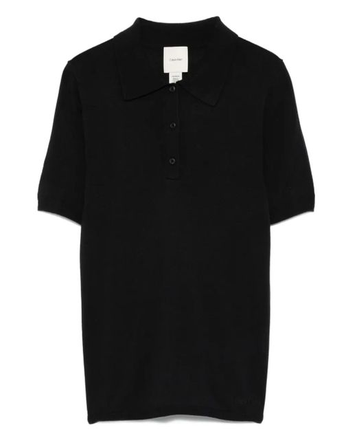Calvin Klein ショートスリーブ ポロシャツ Black