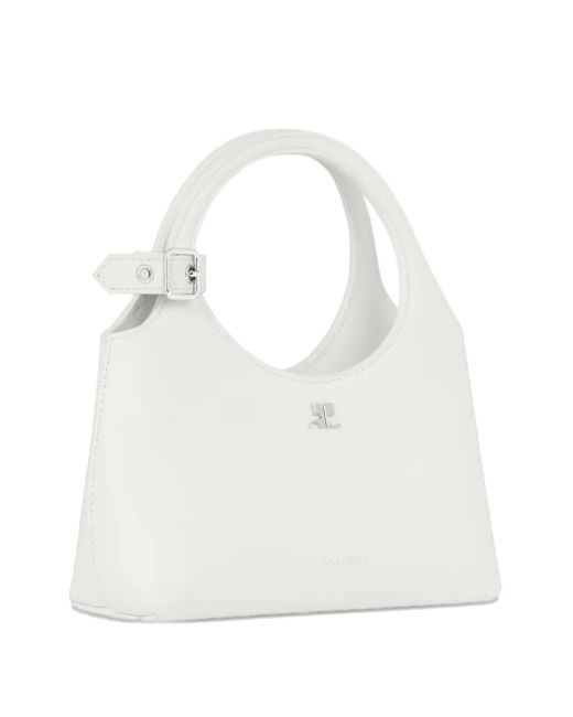 Mini Sac Porté Épaule En Cuir Courreges en coloris White