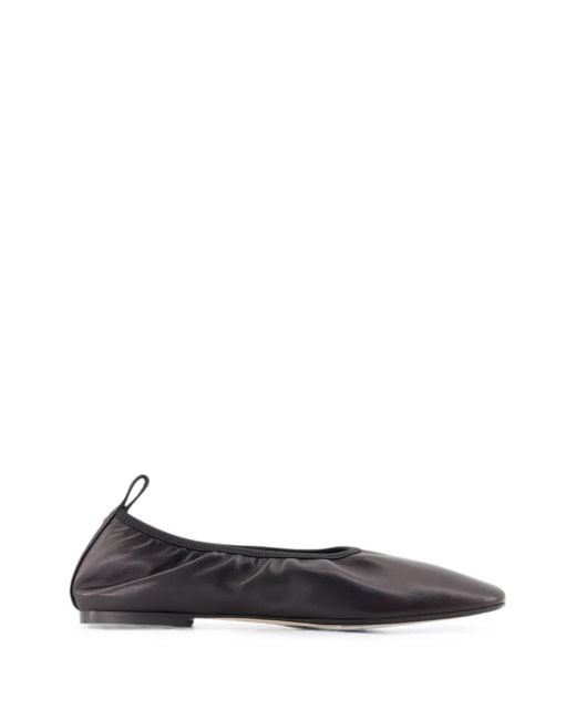 Aeyde White Dex Leather Ballet Flats