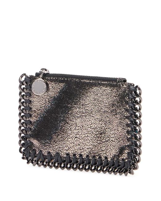 Stella McCartney Gray Falabella Zipper Cardholder
