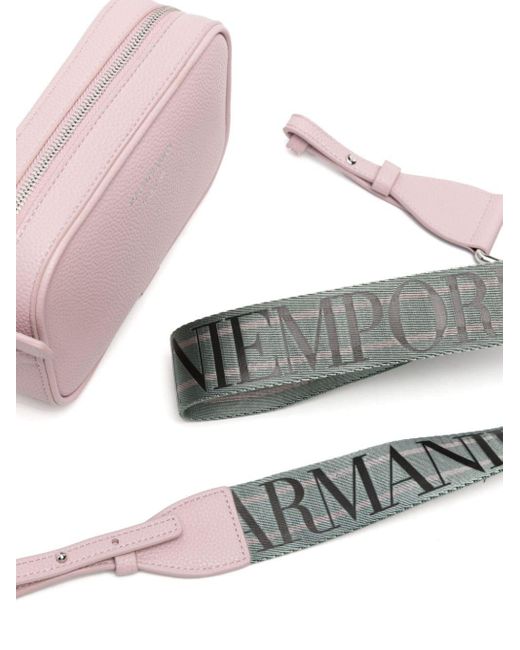 Emporio Armani Pink Logo-stamp Crossbody Bag