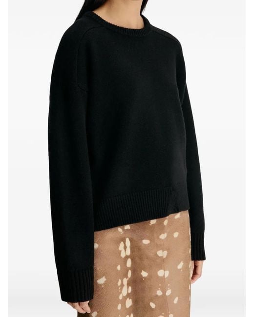 Loulou de Saison Black Breha Crew-Neck Sweater