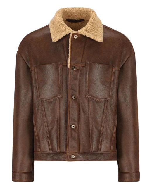 メンズ Salvatore Santoro レザージャケット ブラウン | Lyst