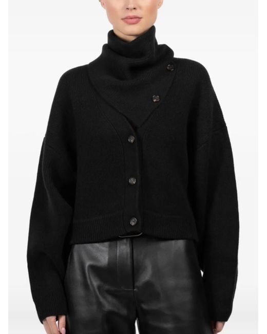 LeKasha Black Cardigan mit V-Ausschnitt