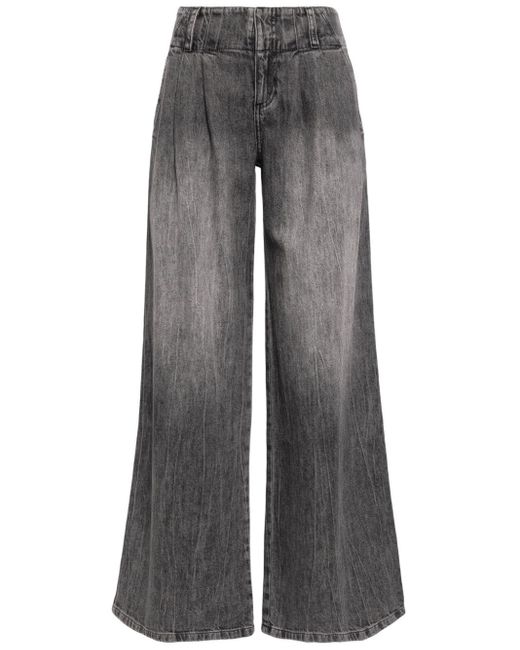 Alice + Olivia Gray Anders Wide-Leg-Jeans