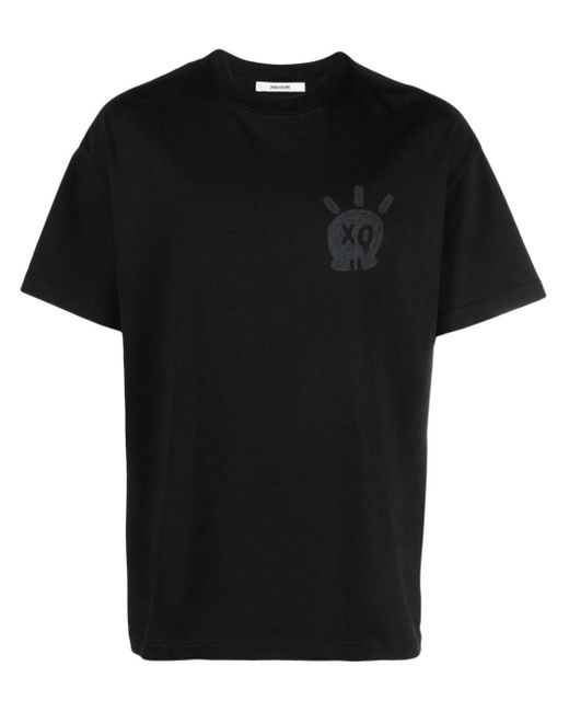 Zadig & Voltaire Teddy T-Shirt mit Skull XO-Print in Black für Herren