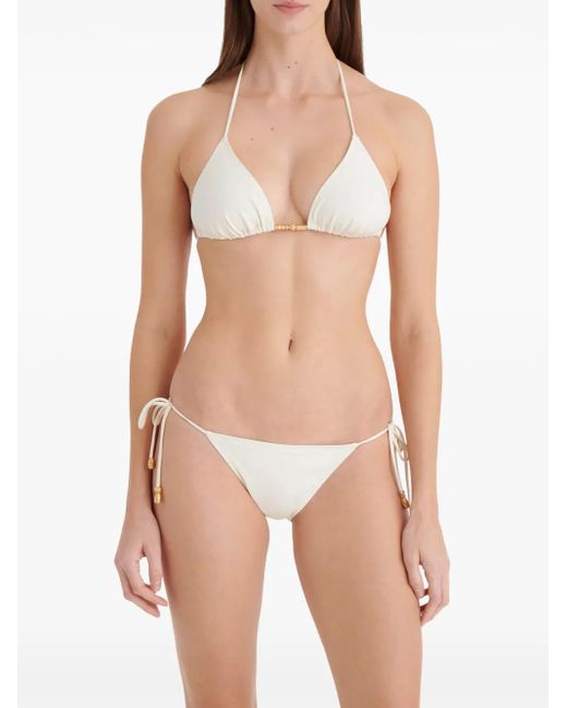Eres Éphémère Triangle Bikini Top in White | Lyst