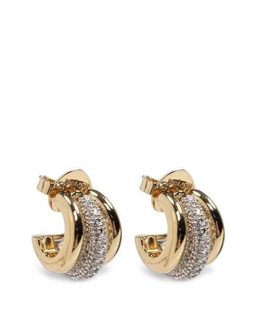 Kate Spade Metallic Earrings With Shimmering Crystals
