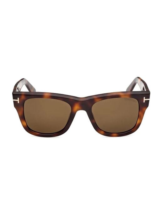 Tom Ford Brown Rectangle-Frame Sunglasses for men