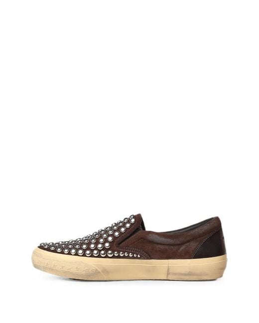 Golden Goose Deluxe Brand White Vce Stud-Embellished Leather Sneakers for men