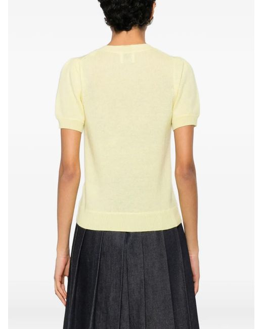 Allude Yellow Short-Sleeve T-Shirt