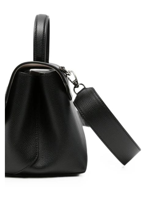 Emporio Armani Black Mini 1981 Leather Tote Bag