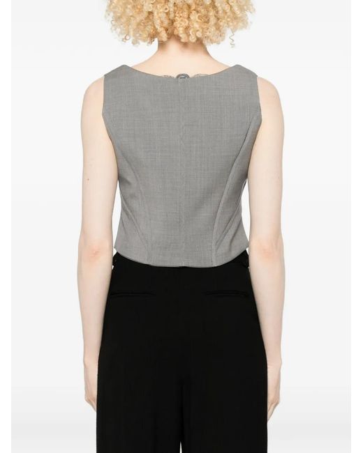 GIUSEPPE DI MORABITO Gray Paneled Top