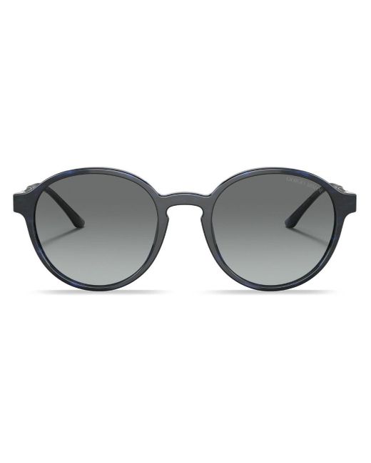 Giorgio Armani Runde Sonnenbrille im Panto-Design in Gray für Herren