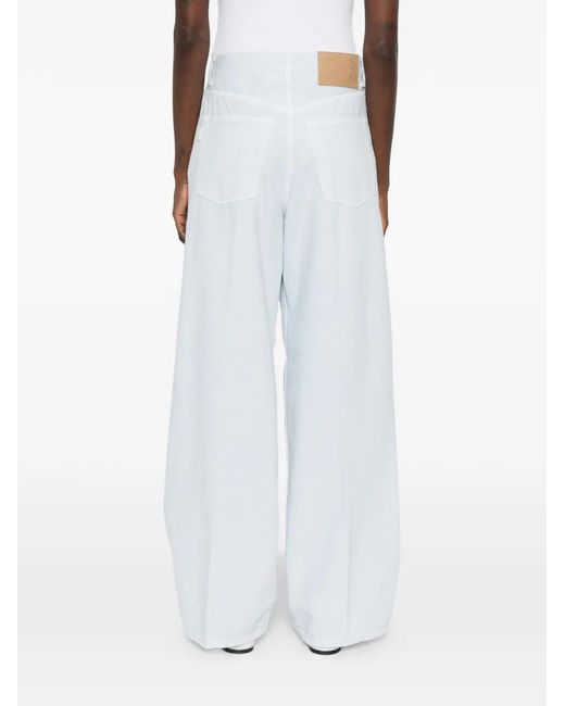 Haikure White Candy Twill 45 Pleated Jeans
