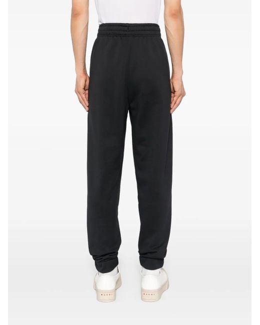 Maison Kitsuné Black Flash Fox Patch Sweatpants for men