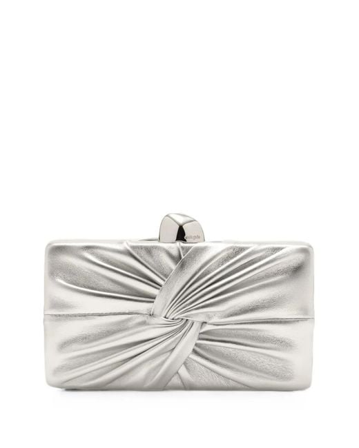 Cult Gaia Gray Lisse Knotted Clutch Bag