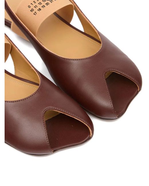 MM6 by Maison Margiela Brown Anatomic Numeric Slingback