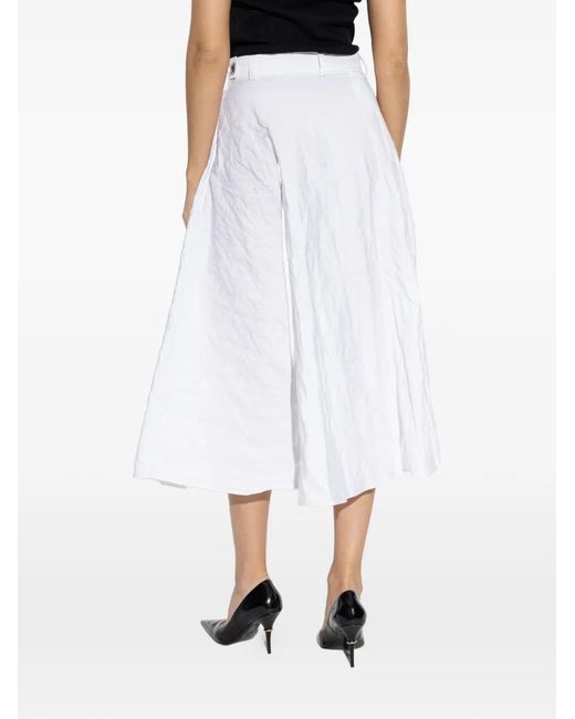 Moschino White Flared Skirt