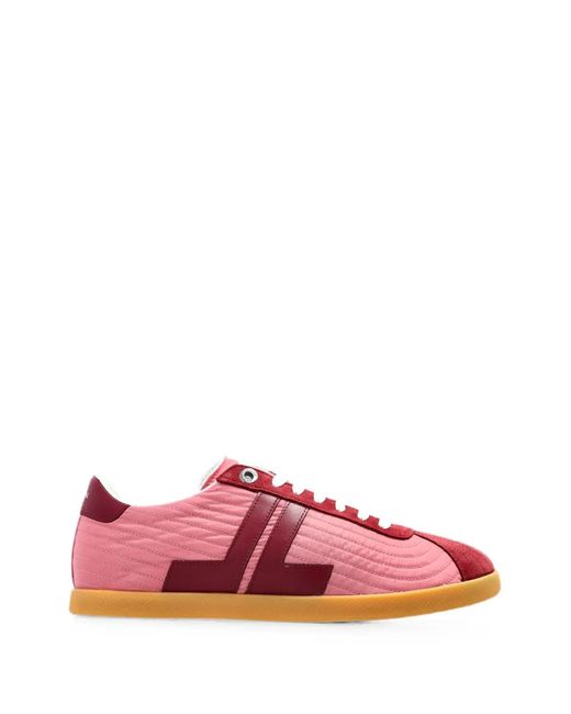 Lanvin Pink Glen Quilted Calf Leather Sneakers