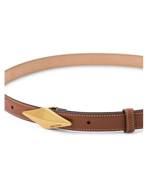 Jimmy Choo White Diamond-Clasp Belt