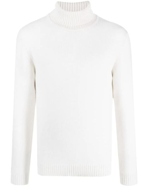 メンズ Eraldo タートルネック カシミアセーター White