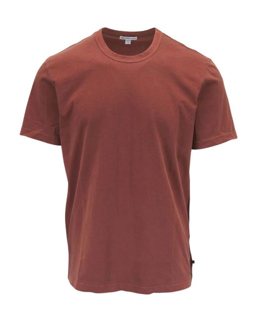 James Perse Red Cotton T-Shirt for men