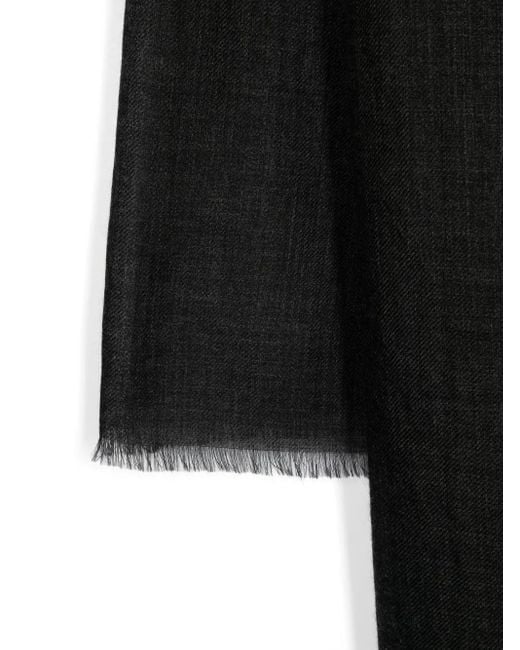 D4.0 Black Fringed Scarf for men