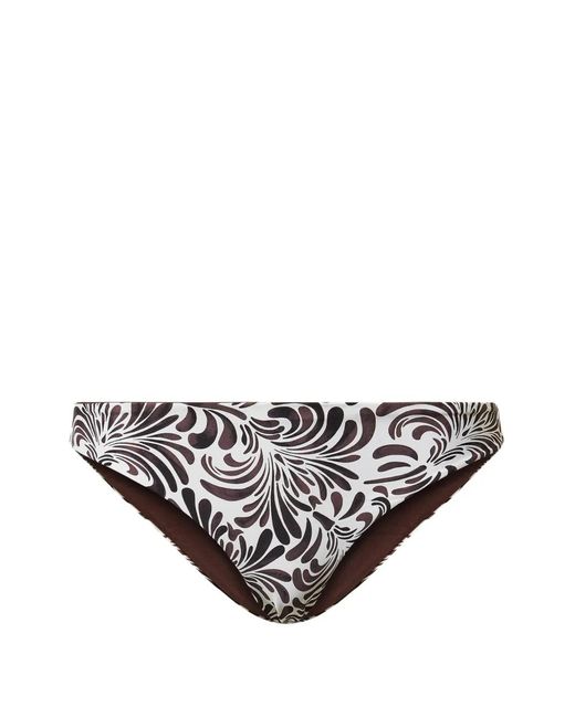 Twinset White Botanical Print Bikini Bottoms