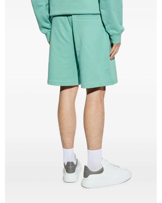 Versace Blue Shorts With Patch for men