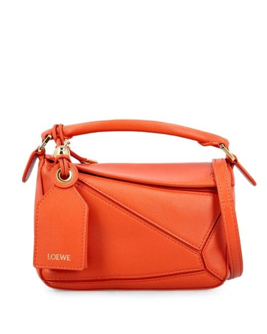 Borsa Puzzle Featherlight Mini di Loewe in Orange