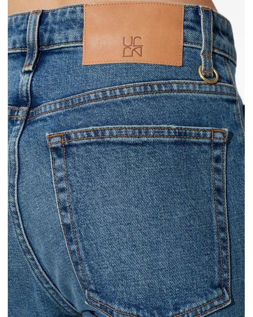 Ulla Johnson Blue Button-Up Pocket Jeans