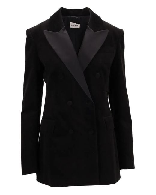 P.A.R.O.S.H. Black Double-Breasted Blazer