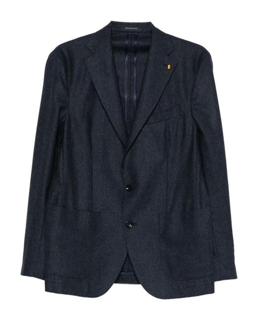 Latorre Blue Single-Breasted Blazer for men