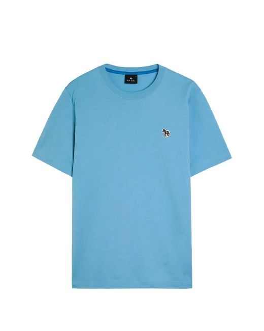 Paul Smith Blue Zebra-Motif T-Shirt for men