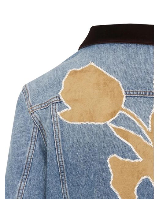 Marni Blue Contrasting-Collar Jacket