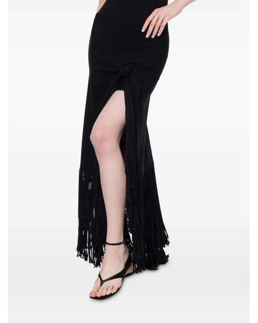 Philosophy Di Lorenzo Serafini Black Classic High-Waisted Philosophy Skirt With Smooth Texture