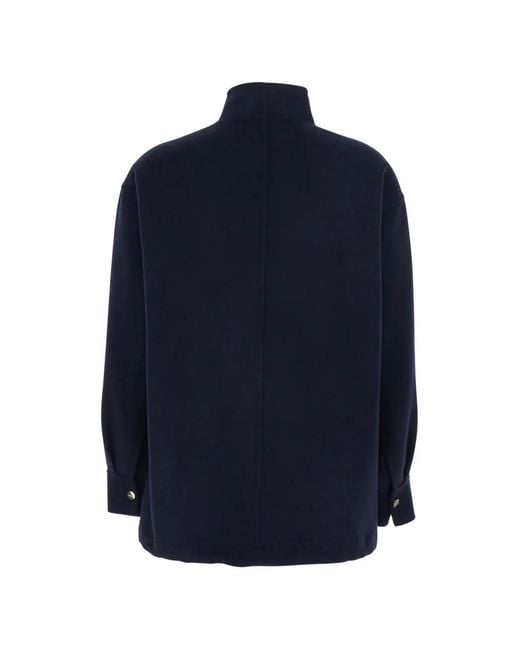Max Mara Blue Veste À Fermeture Zippée
