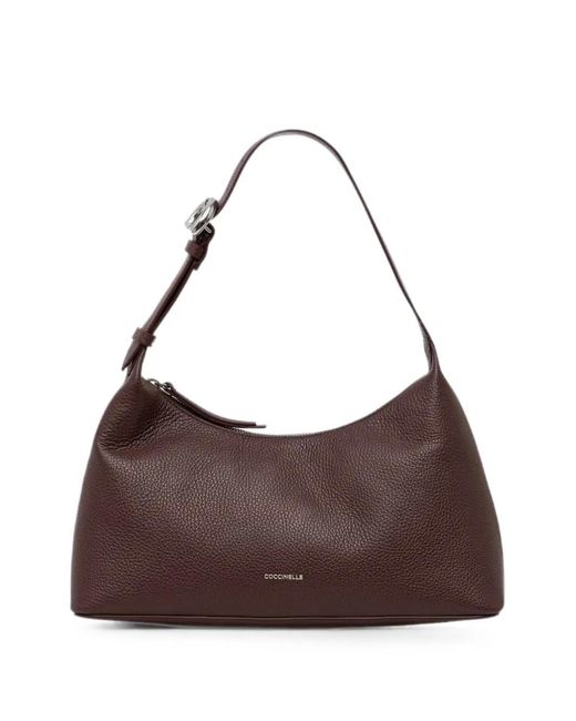 Coccinelle Brown Buckle-Strap Shoulder Bag