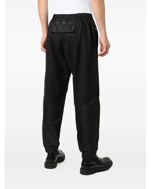 Moncler Black Pleated Panelled Trousers for men