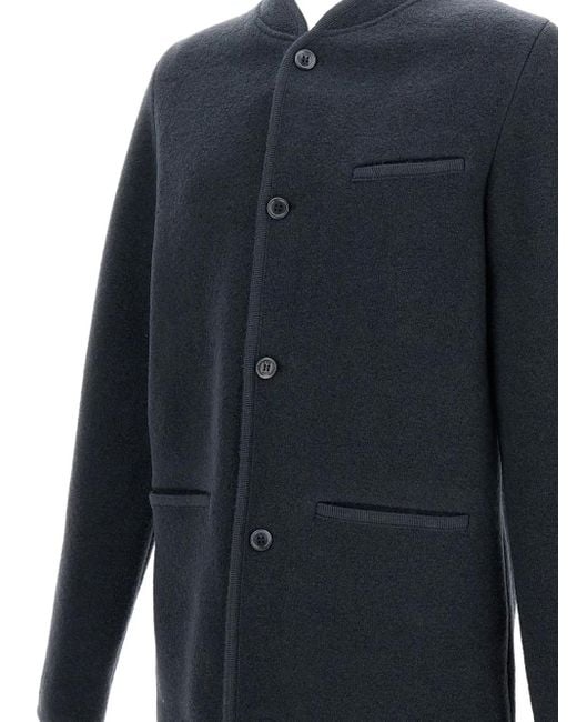 Rier Blue Buttoned Coat for men