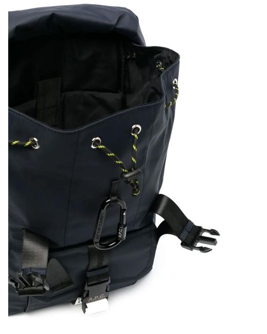 A.P.C. Rucksack Mit Logo-Patch in Black für Herren