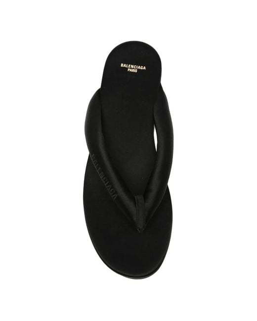 Balenciaga Black Gaeta Padded Wedge Sandals