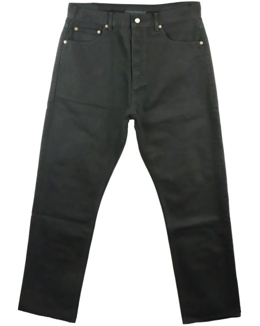 Fear Of God Gray Logo-Appliqué Straight-Leg Jeans for men