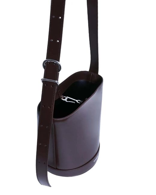 Jil Sander White Cannolo Bucket Bag