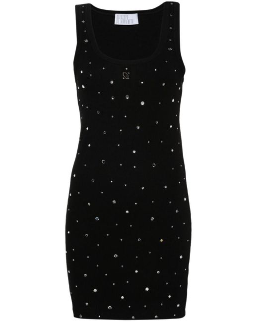 GIUSEPPE DI MORABITO Black Crystal-embellished Mini Dress