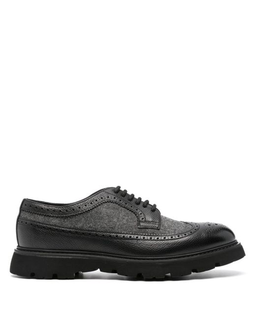 Doucal's Black Panelled Brogues for men