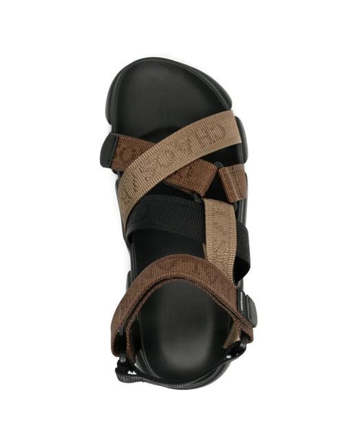 Undercover Black Cross-Straps Sandals