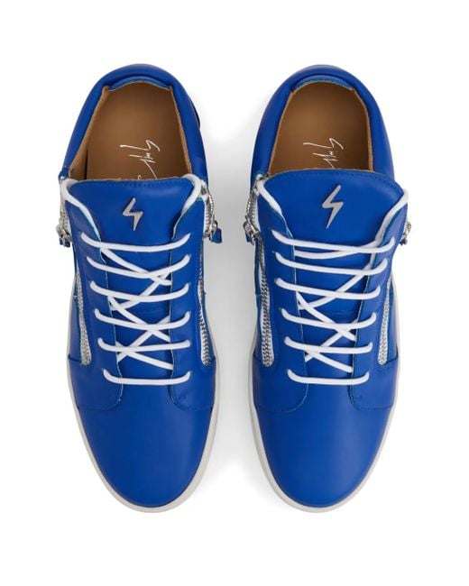 Giuseppe Zanotti Blue Kriss Mid-Top Sneakers for men